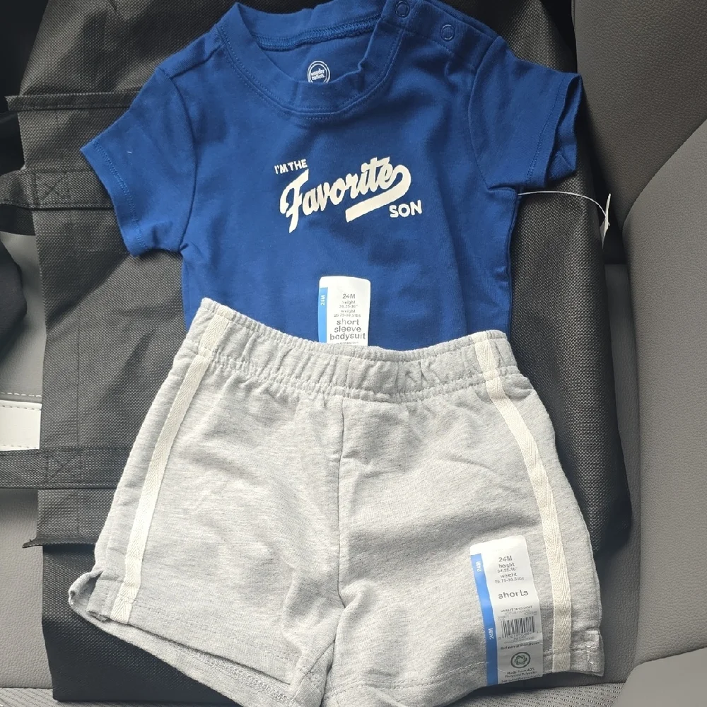 wonder nation Royal Blue 'Favorite Son' Short-Sleeve One-Piece